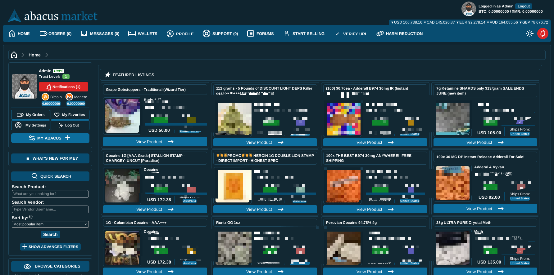 Abacus Market Dashboard Preview